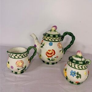 Fitz & Floyd Classics Floral Tea Set 3pc